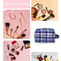 Tweed makeup bag Portable makeup bag